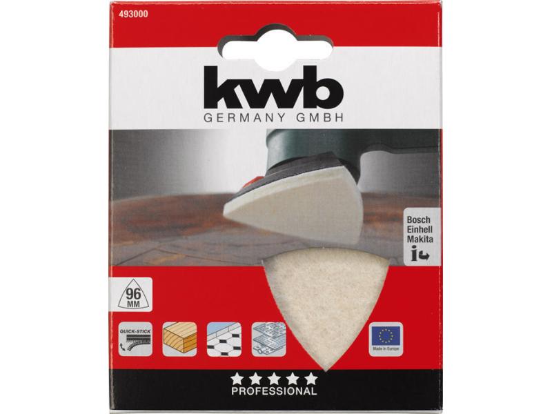 kwb Polierscheibe 96 mm Delta haftend