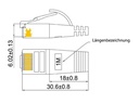 SLIM Slimpatchkabel  Cat 6, STP, 2 m, Rot