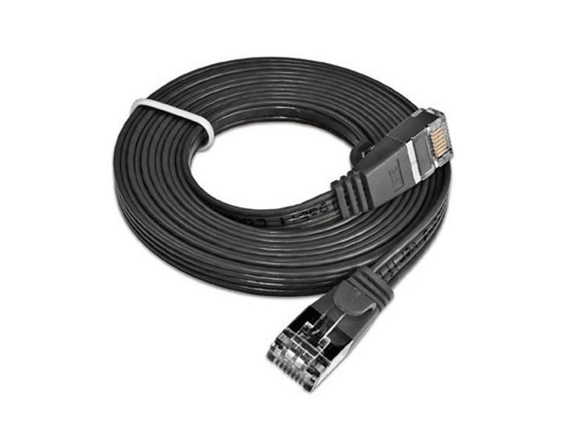 SLIM Slimpatchkabel  Cat 6, STP, 2 m, Schwarz