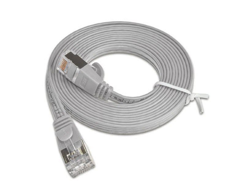 SLIM Slimpatchkabel  Cat 6, STP, 20 m, Grau