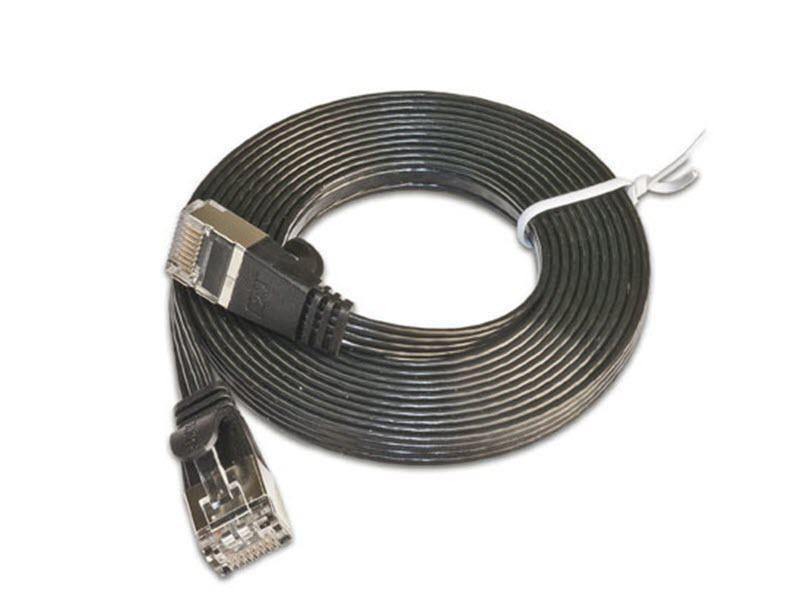 SLIM Slimpatchkabel  Cat 6, STP, 20 m, Schwarz