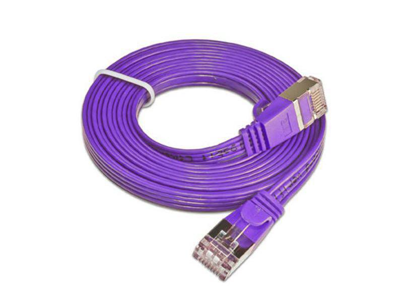 SLIM Slimpatchkabel  Cat 6, STP, 20 m, Violett
