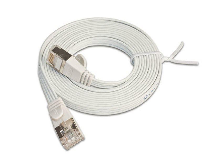 SLIM Slimpatchkabel  Cat 6, STP, 20 m, Weiss