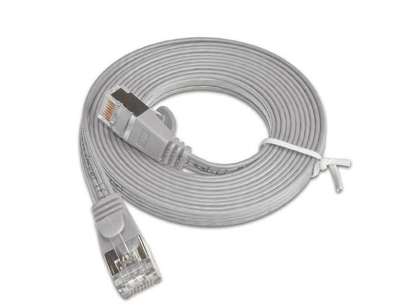 SLIM Slimpatchkabel  Cat 6, STP, 25 m, Grau