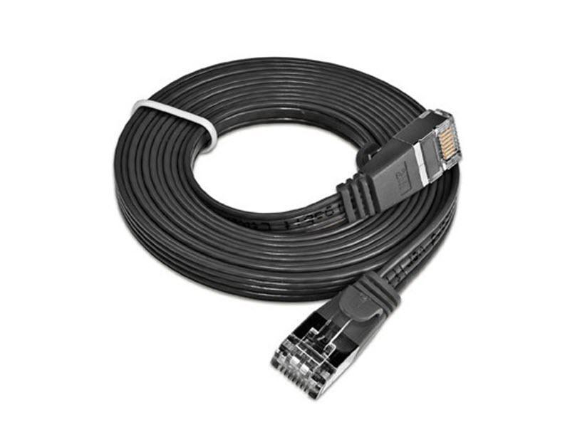 SLIM Slimpatchkabel  Cat 6, STP, 25 m, Schwarz