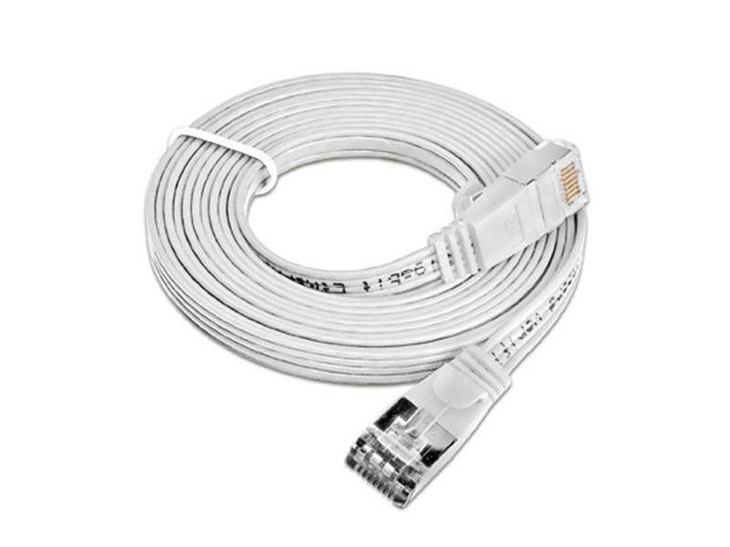 SLIM Slimpatchkabel  Cat 6, STP, 25 m, Weiss