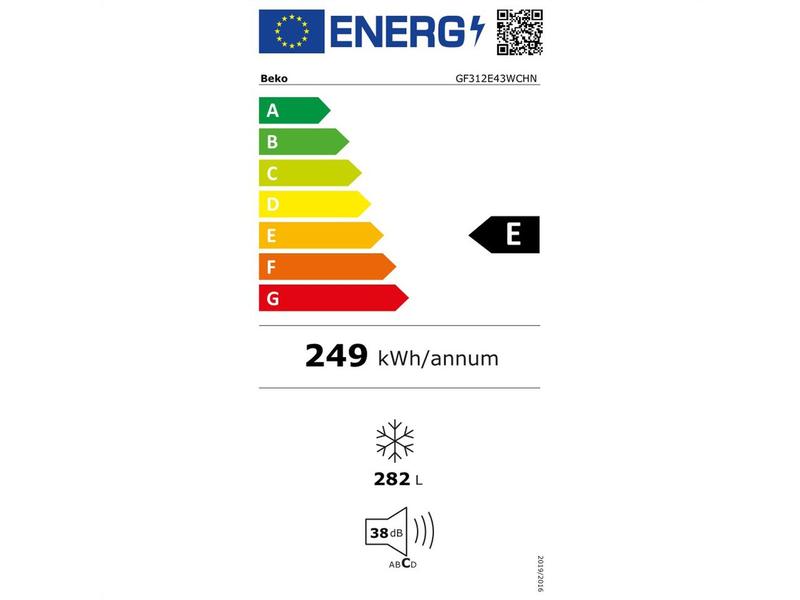 Beko Gefrierschrank GF312E43WCHN Wechselbar/Rechts