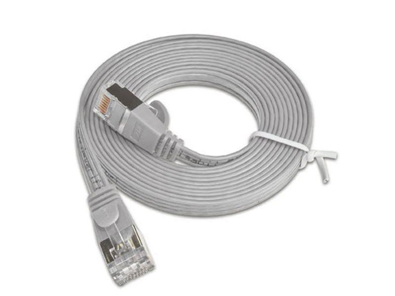 SLIM Slimpatchkabel  Cat 6, STP, 3 m, Grau