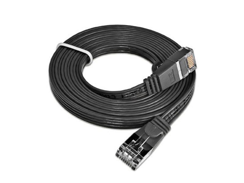 SLIM Slimpatchkabel  Cat 6, STP, 5 m, Schwarz