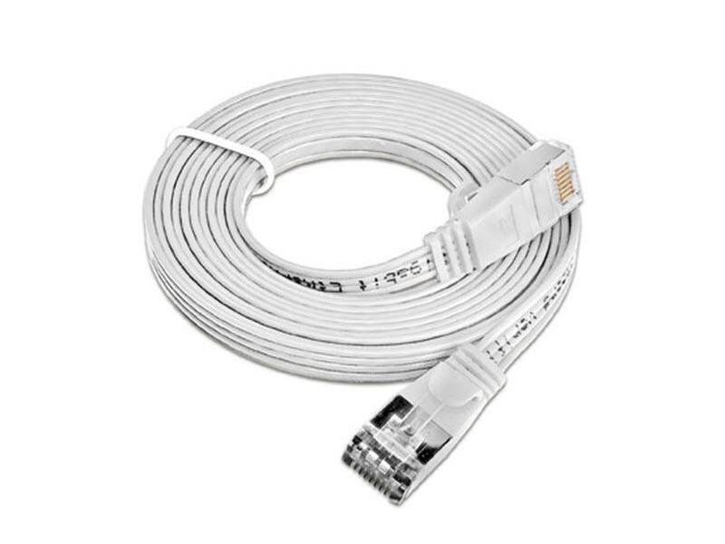 SLIM Slimpatchkabel  Cat 6, STP, 5 m, Weiss