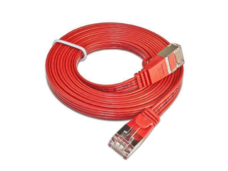 SLIM Slimpatchkabel  Cat 6, STP, 7.5 m, Rot