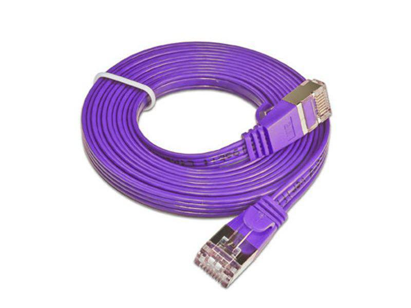 SLIM Slimpatchkabel  Cat 6, STP, 7.5 m, Violett