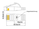 SLIM Slimpatchkabel  Cat 6, STP, 7.5 m, Violett