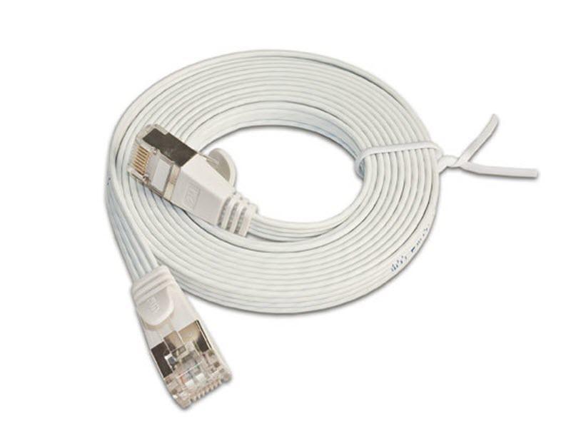 SLIM Slimpatchkabel  Cat 6, STP, 7.5 m, Weiss