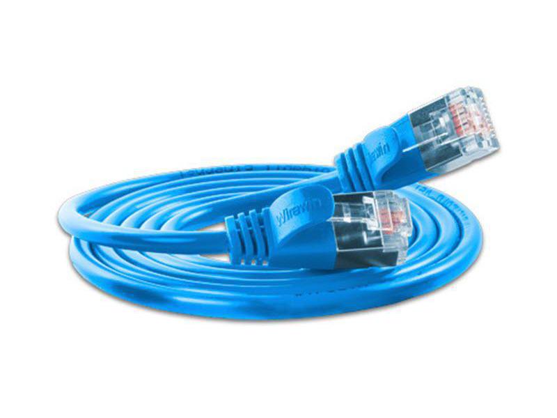 SLIM Slimpatchkabel  Cat 6, U/FTP, 0.15 m, Blau