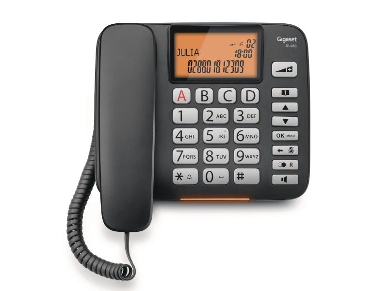 Gigaset Tischtelefon DL580  Schwarz