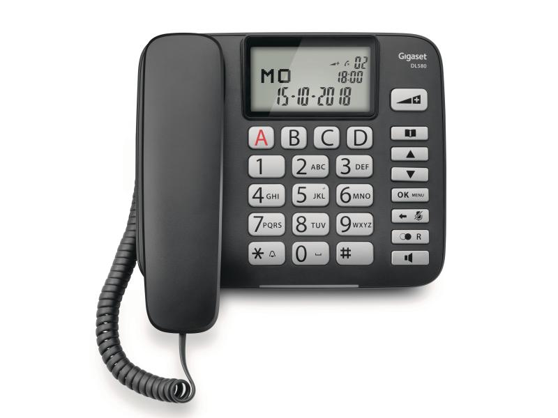 Gigaset Tischtelefon DL580  Schwarz