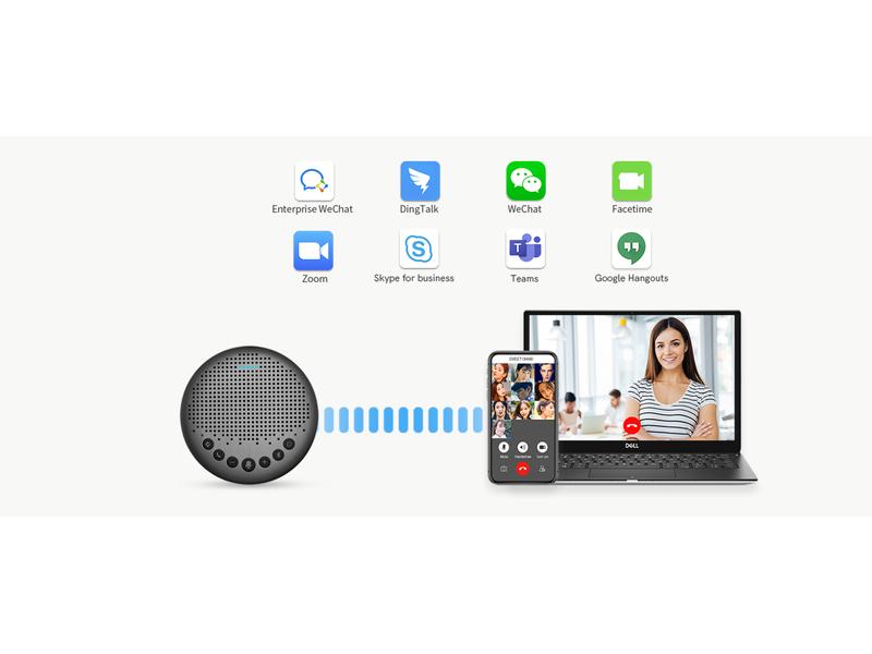 eMeet Luna USB Speakerphone mit Bluetooth Dongle