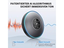 eMeet OfficeCore M2 USB Speakerphone Grau mit Bluetooth Dongle
