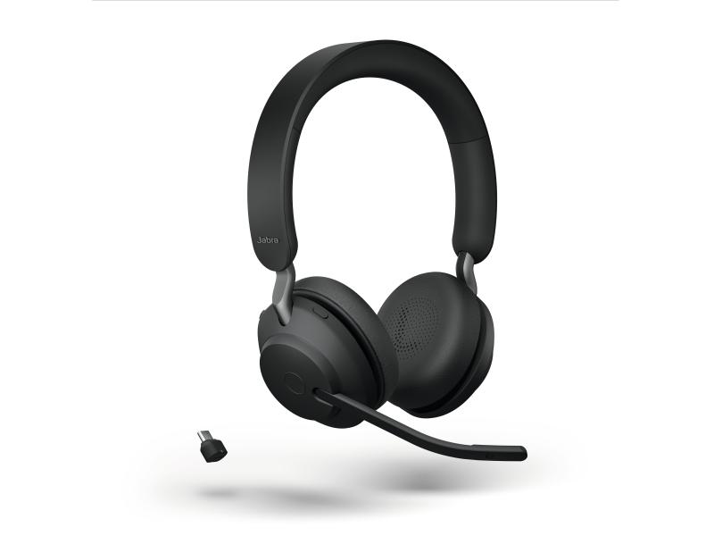 Jabra Headset Evolve2 65 Duo UC Schwarz, USB-C, Ladestation