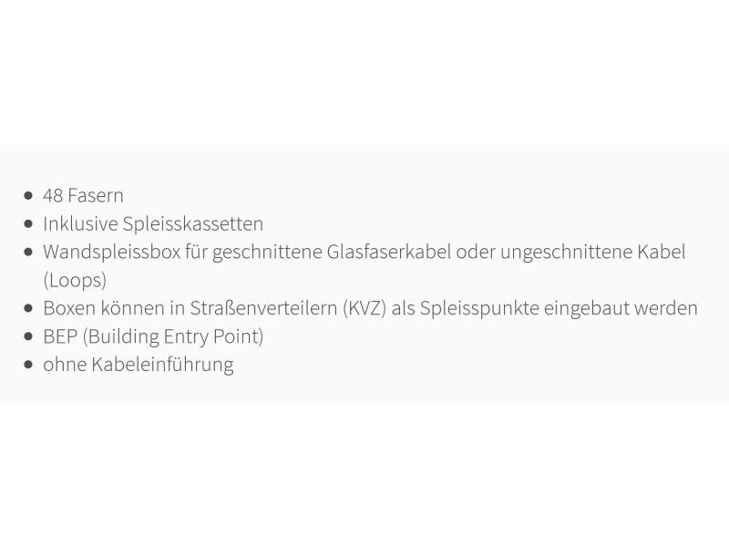 Lightwin Spleissbox LSB 0 IP55 Wandbox Mini, mit Kassette, für 48 Fasern