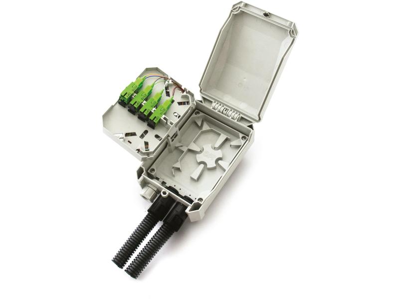 Lightwin Spleissbox LSB 0 PS8 IP55 Wandbox Klein PS8, mit Kassette &amp; Kupplungen