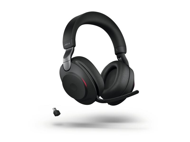 Jabra Headset Evolve2 85 DUO UC Schwarz, USB-C, Ladestation