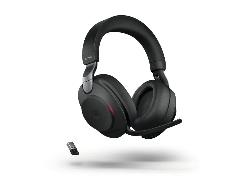 Jabra Headset Evolve2 85 DUO MS Schwarz, USB-A, Ladestation