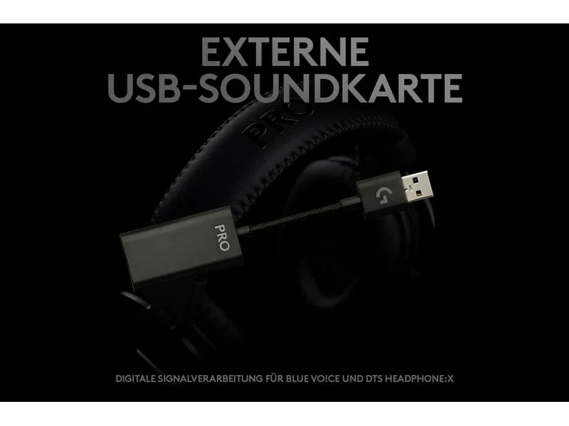 Logitech Headset G PRO X Gaming 7.1 Surround Schwarz