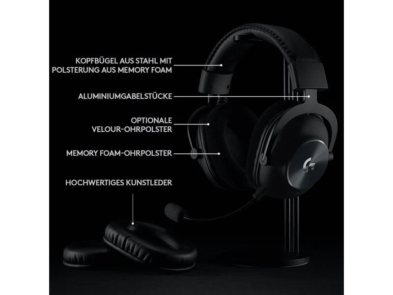 Logitech Headset G Pro X Wireless Lightspeed Gaming Schwarz