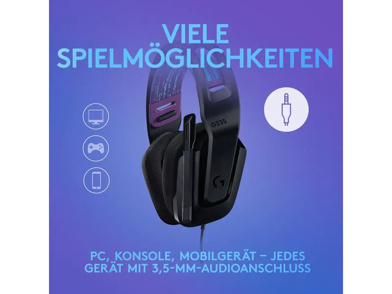 Logitech Headset G335 Gaming Schwarz