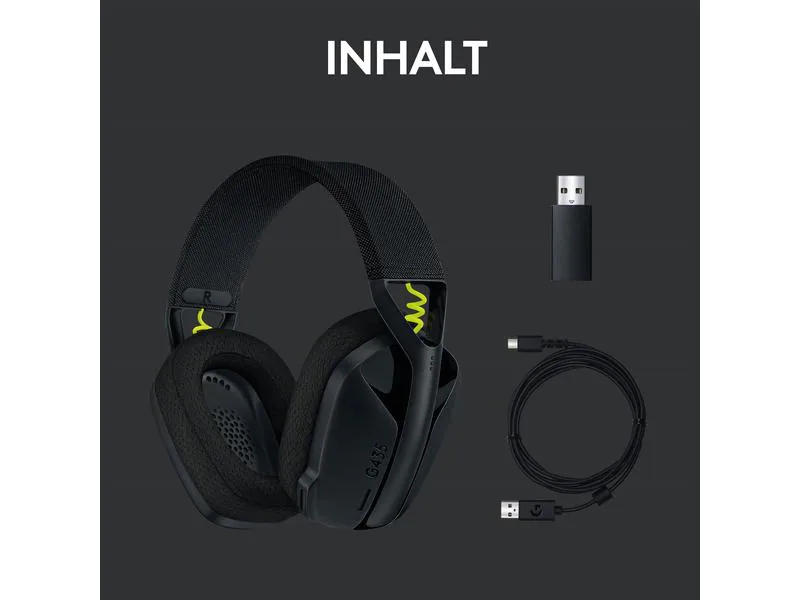 Logitech Headset G435 Gaming Lightspeed Schwarz
