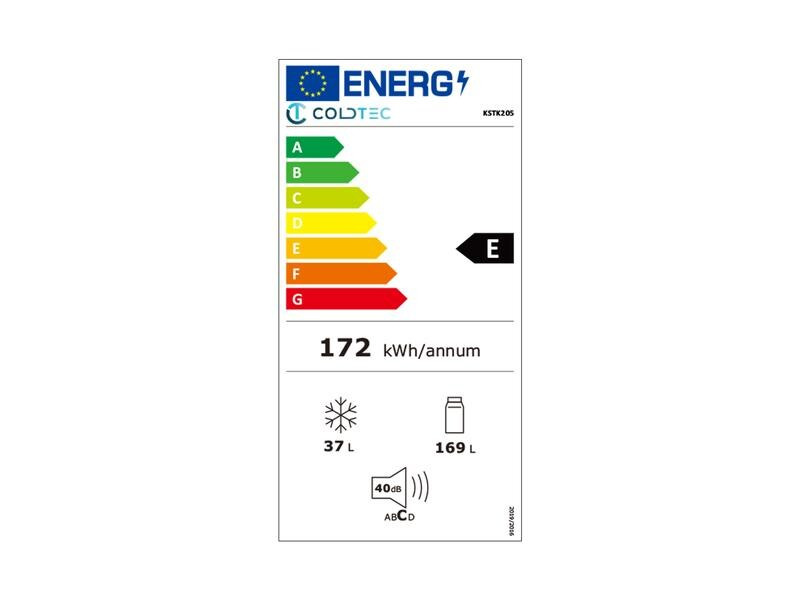 Coldtec by Kibernetik Kühl-Gefrierkombination KSTK205 Rechts (wechselbar)