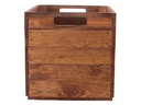 Holz Zollhaus Aufbewahrungskiste Vintage 33 x 38 cm, Braun