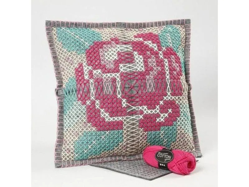 Creativ Company Kissen Polyester 40 cm x 40 cm, Weiss