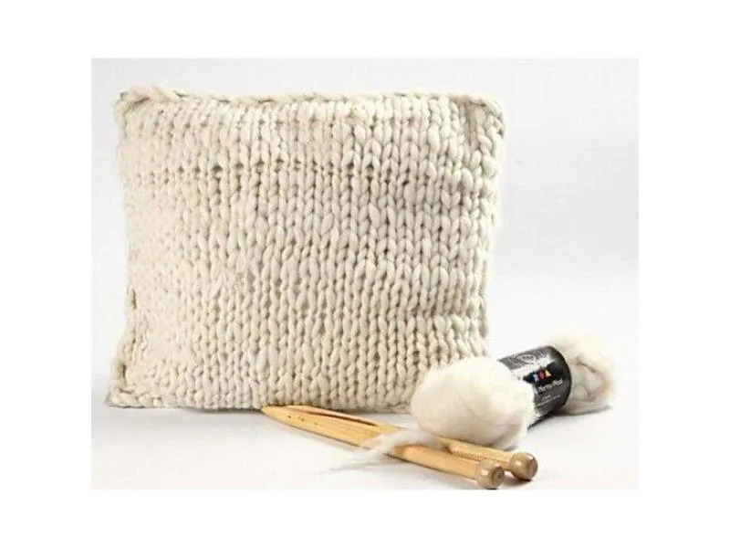 Creativ Company Kissen Polyester 40 cm x 40 cm, Weiss