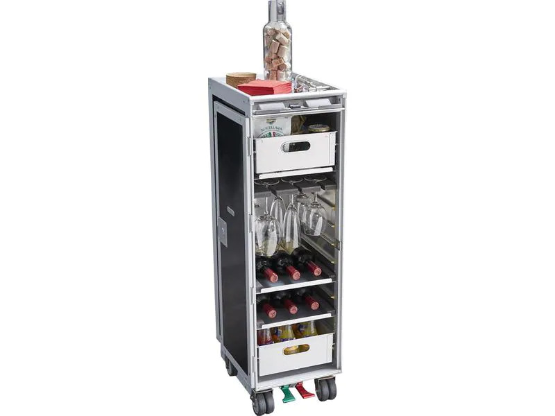 Diaqua Flugzeug Trolley Weiss, 30.15 x 103 cm