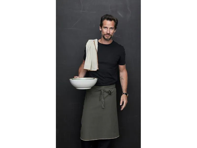 Södahl Kochschürze Organic 70 x 108 cm, Olive/Rose