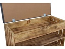 Holz Zollhaus Bank mit Ablage, Braun geflammt, 90 x 55 cm