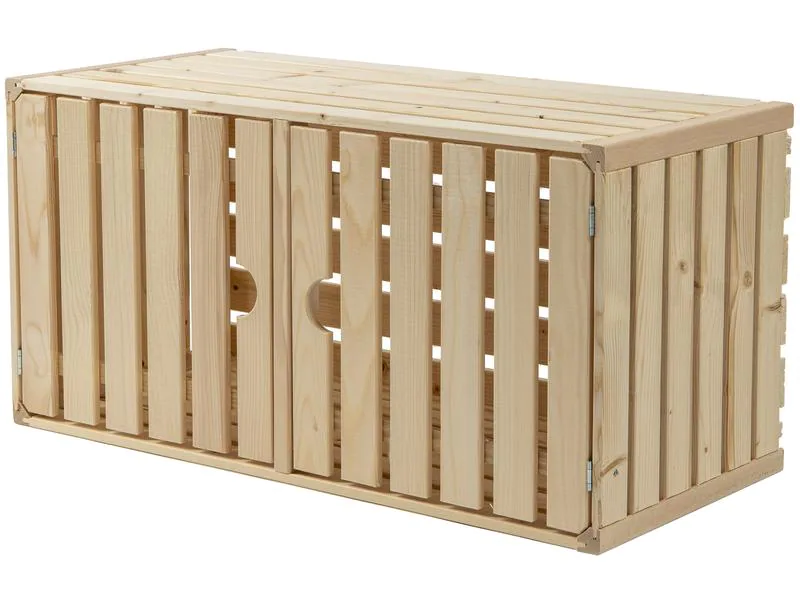 Holz Zollhaus Holzharasse A 70 x 35 cm, mit Tür schweizer Holz