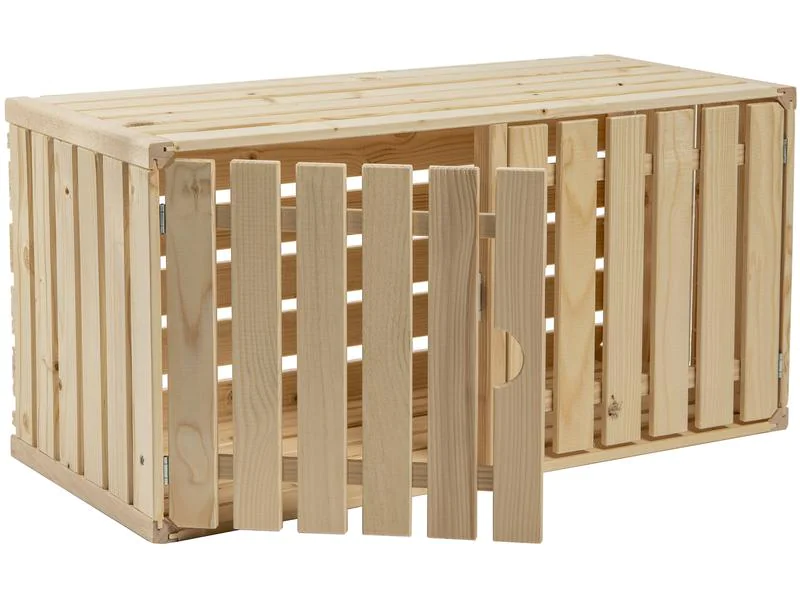 Holz Zollhaus Holzharasse A 70 x 35 cm, mit Tür schweizer Holz