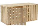 Holz Zollhaus Holzharasse A 70 x 35 cm, mit Tür schweizer Holz