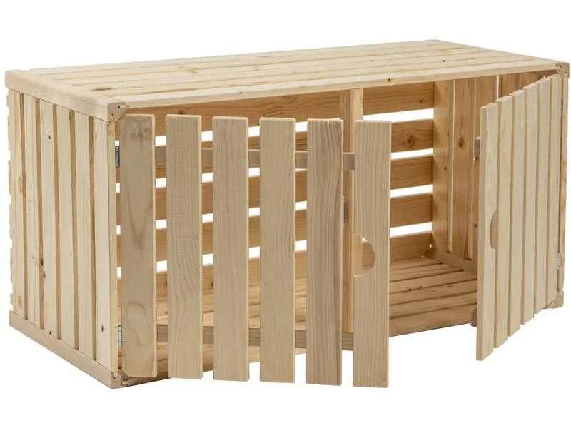 Holz Zollhaus Holzharasse A 70 x 35 cm, mit Tür schweizer Holz
