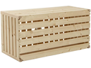 Holz Zollhaus Holzharasse A 70 x 35 cm, mit Tür schweizer Holz