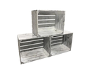 Holz Zollhaus Holzharasse Vintage Shabby Weiss 40 x 50 cm