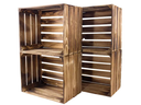Holz Zollhaus Holzharasse Vintage geflammt 40 x 50 cm