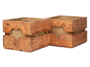 Holz Zollhaus Holzharasse mit Herzausschnitt, Braun 30 x 30 cm