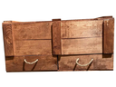 Holz Zollhaus Truhe Vintage Braun, 85 x 42 cm