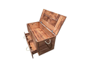Holz Zollhaus Truhe Vintage Braun, 85 x 42 cm