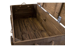 Holz Zollhaus Truhe Vintage Dunkelbraun, 85 x 42 cm